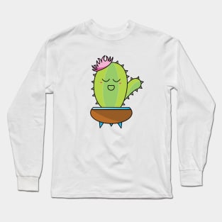 Flowered Cactus Long Sleeve T-Shirt